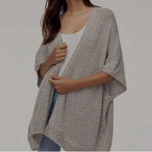 RW&CO Batwing Open Front Waterfall Shrug/Cardigan - Size XS in Heathered Grey